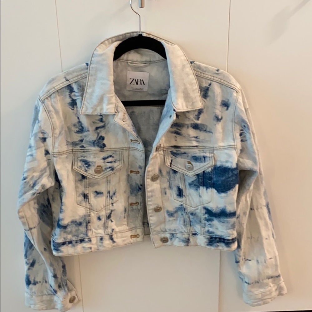 Zara Oversized Acid Wash Jean Jacket
